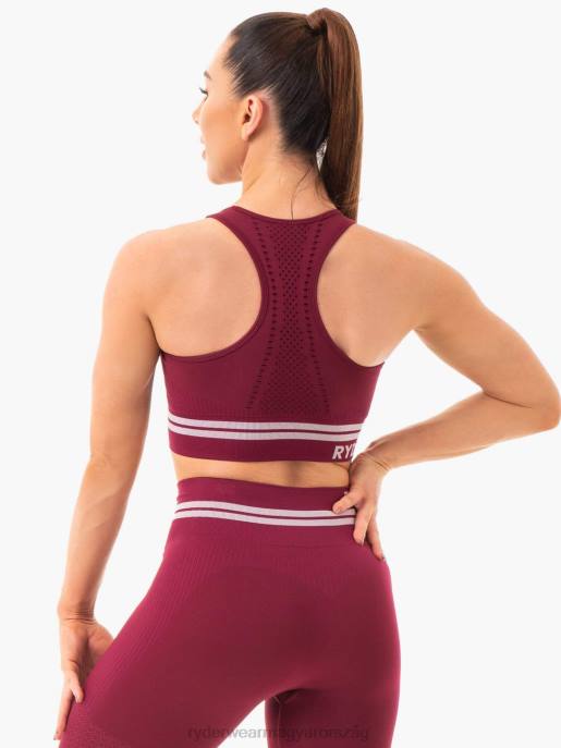 ruházat Ryderwear freestyle varrat nélküli longline sportmelltartó Burgundia nők B48F459