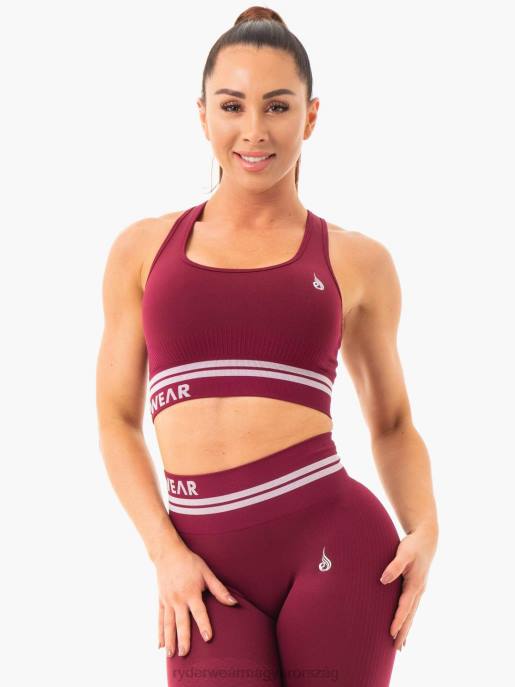 ruházat Ryderwear freestyle varrat nélküli longline sportmelltartó Burgundia nők B48F459