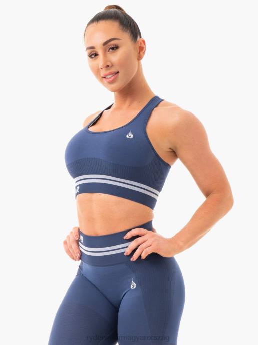 ruházat Ryderwear freestyle varrat nélküli longline sportmelltartó acél kék nők B48F462