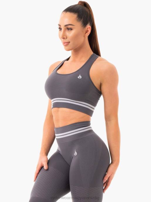 ruházat Ryderwear freestyle varrat nélküli longline sportmelltartó faszén nők B48F464