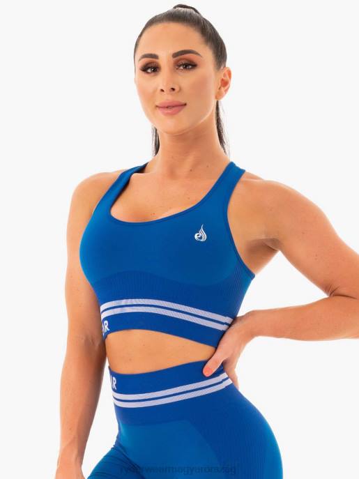 ruházat Ryderwear freestyle varrat nélküli longline sportmelltartó kék nők B48F493