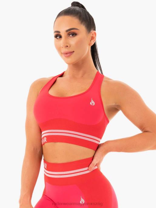 ruházat Ryderwear freestyle varrat nélküli longline sportmelltartó piros nők B48F494