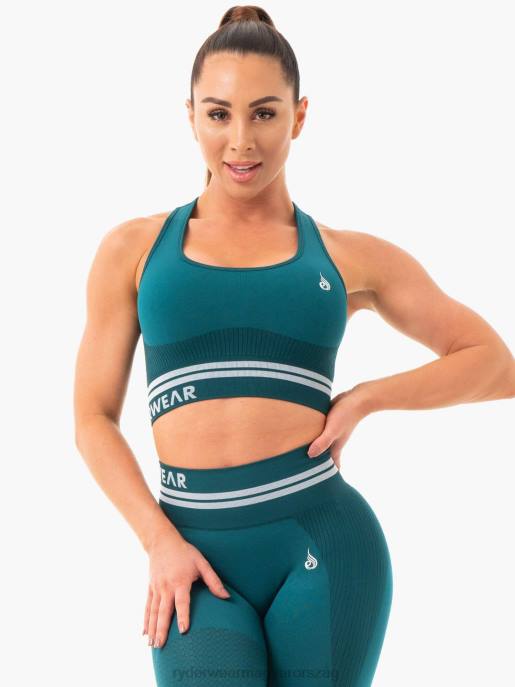 ruházat Ryderwear freestyle varrat nélküli longline sportmelltartó smaragd zöld nők B48F463