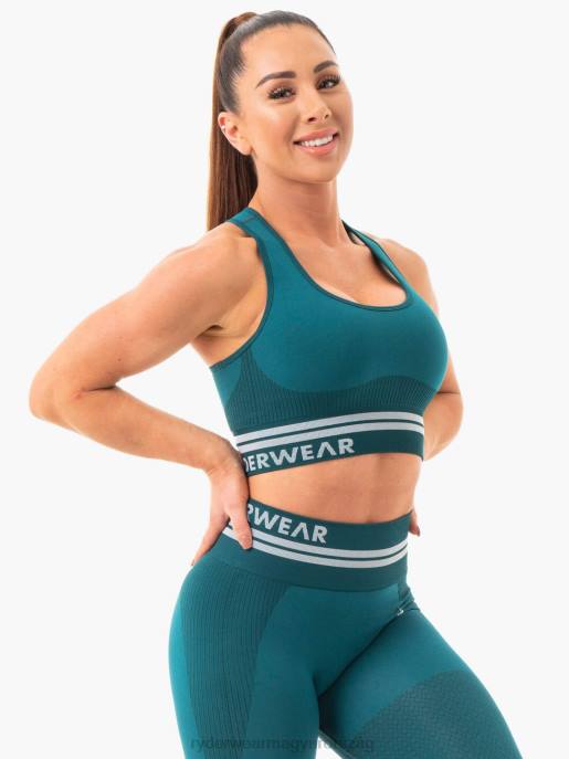 ruházat Ryderwear freestyle varrat nélküli longline sportmelltartó smaragd zöld nők B48F463