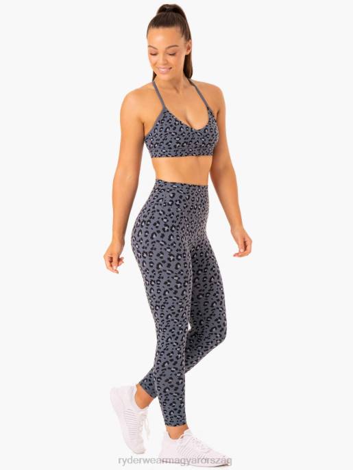 ruházat Ryderwear hibrid sportmelltartó acélkék leopárd nők B48F411