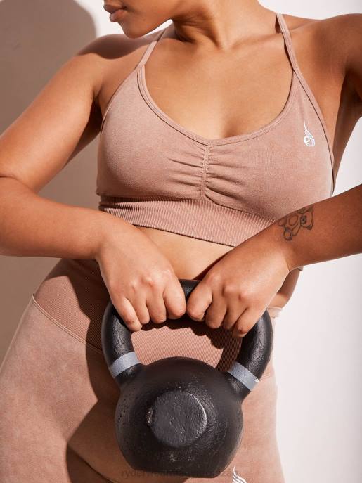 ruházat Ryderwear kőmosású varrat nélküli sportmelltartó barna kőmosás nők B48F198