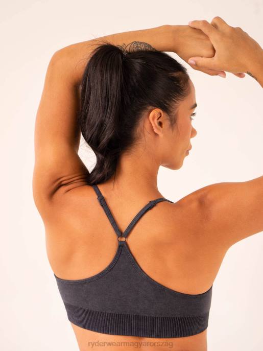 ruházat Ryderwear kőmosású varrat nélküli sportmelltartó fekete kőmosás nők B48F199
