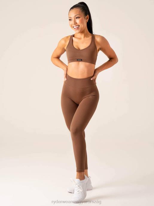 ruházat Ryderwear körkörös bordás varrat nélküli sportmelltartó csokoládé nők B48F271