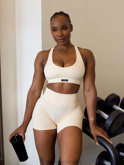 ruházat Ryderwear körkörös bordás varrat nélküli sportmelltartó őszibarack sorbet nők B48F270