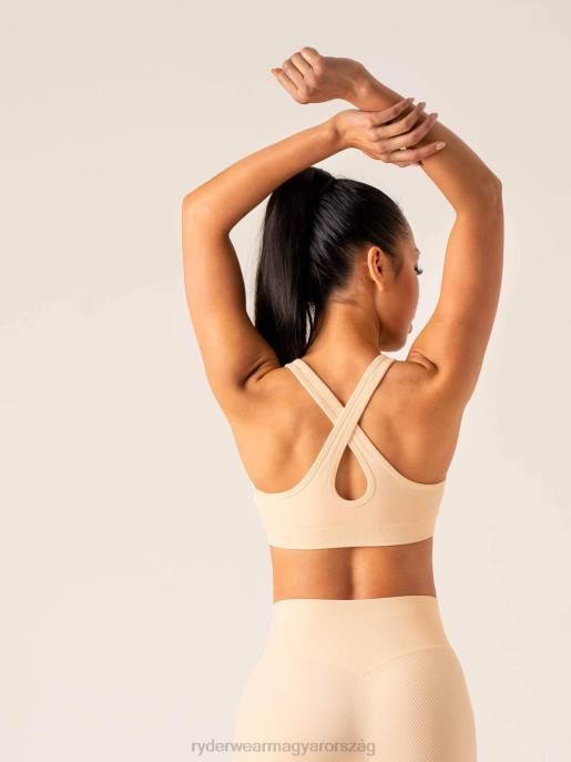 ruházat Ryderwear körkörös bordás varrat nélküli sportmelltartó őszibarack sorbet nők B48F270