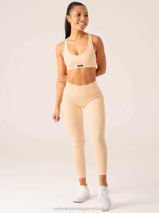 ruházat Ryderwear körkörös bordás varrat nélküli sportmelltartó őszibarack sorbet nők B48F270