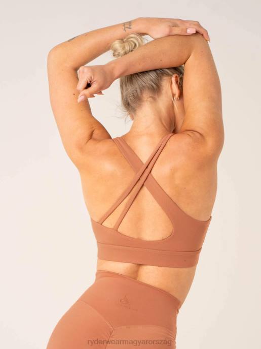 ruházat Ryderwear lendületes V-nyakú sportmelltartó agyag nők B48F267