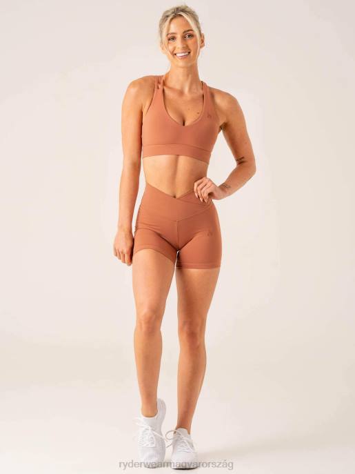 ruházat Ryderwear lendületes V-nyakú sportmelltartó agyag nők B48F267