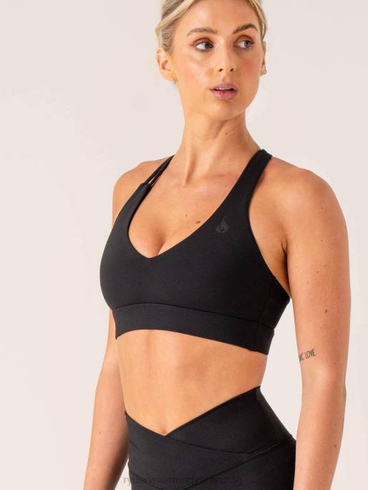 ruházat Ryderwear lendületes V-nyakú sportmelltartó fekete nők B48F268