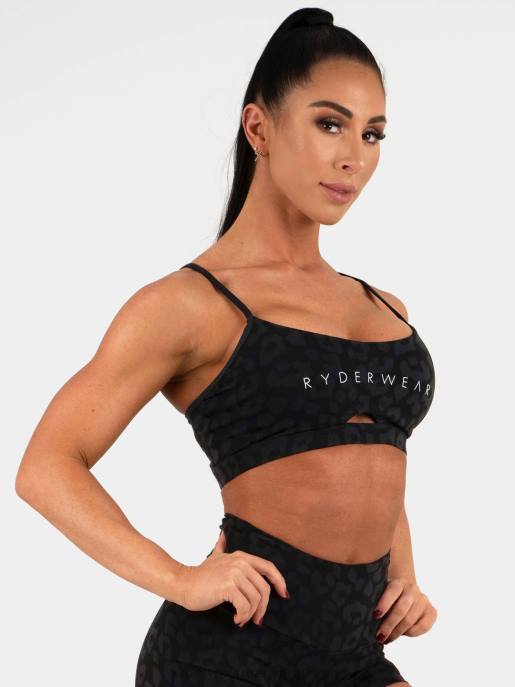 ruházat Ryderwear állati sportmelltartó leopárdfekete nők B48F512