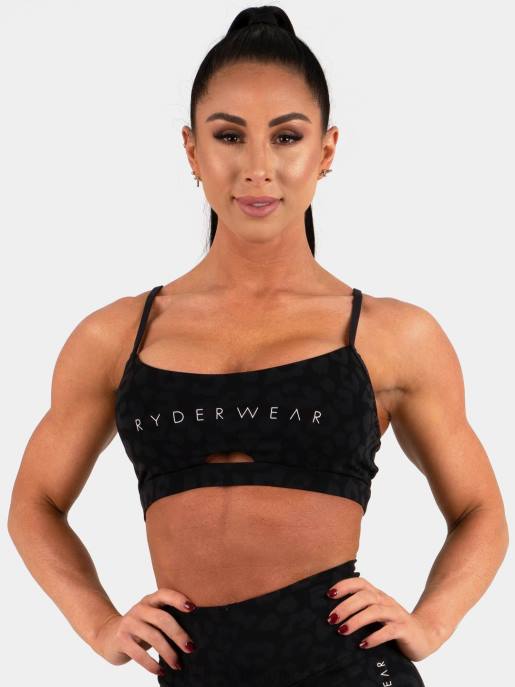 ruházat Ryderwear állati sportmelltartó leopárdfekete nők B48F512
