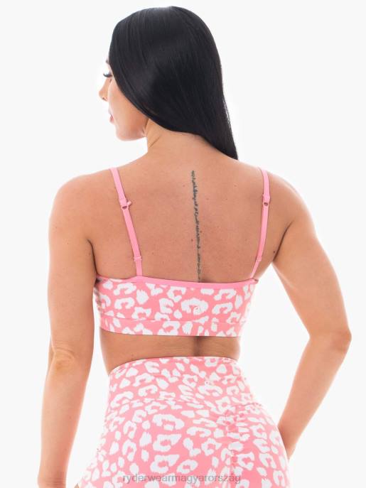 ruházat Ryderwear állati sportmelltartó rózsaszín leopárd nők B48F508