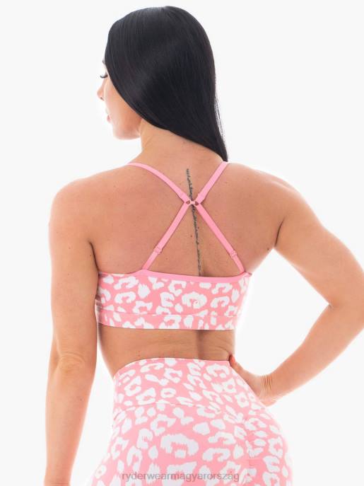 ruházat Ryderwear állati sportmelltartó rózsaszín leopárd nők B48F508