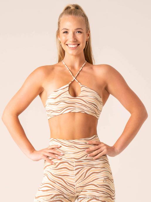 ruházat Ryderwear megállíthatatlan sportmelltartó vaníliás zebra nők B48F255