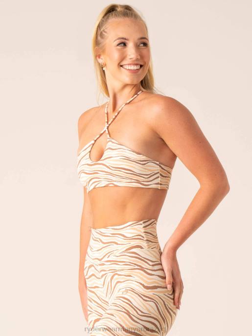 ruházat Ryderwear megállíthatatlan sportmelltartó vaníliás zebra nők B48F255