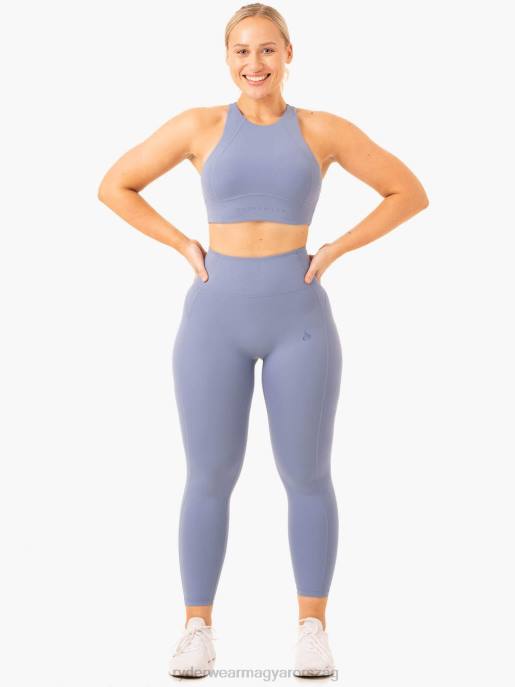 ruházat Ryderwear nkd vázas hosszú vonalú sportmelltartó kőmosó kék nők B48F303