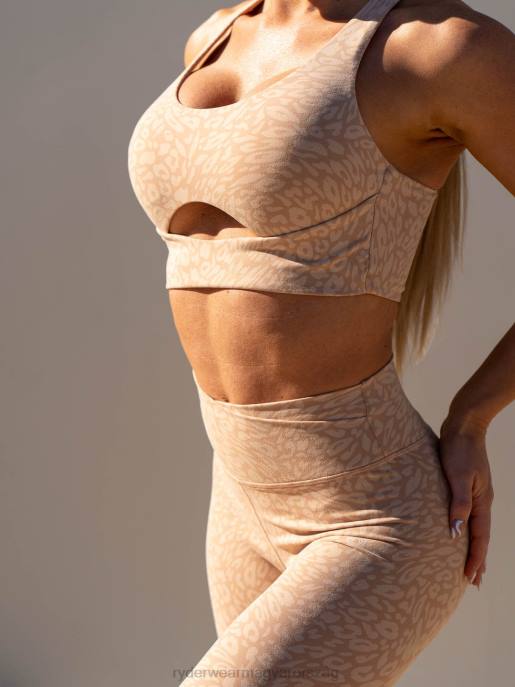 ruházat Ryderwear rotációs sportmelltartó homokkő leopárd nők B48F308