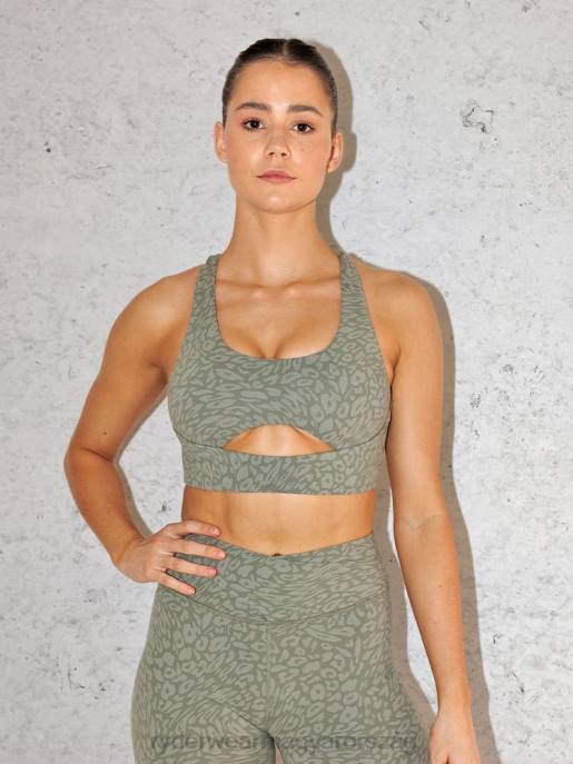 ruházat Ryderwear rotációs sportmelltartó khaki leopárd nők B48F307