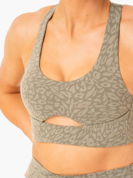 ruházat Ryderwear rotációs sportmelltartó khaki leopárd nők B48F307