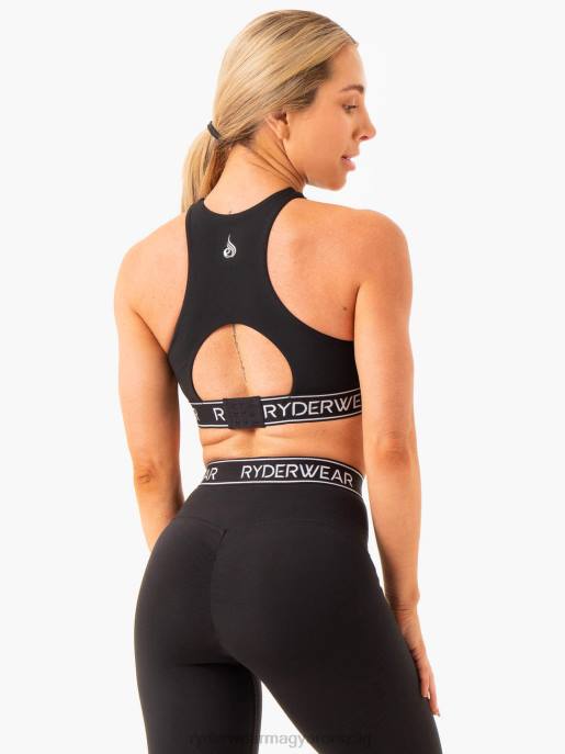 ruházat Ryderwear szinttel feljebb erős hatású sportmelltartó fekete nők B48F292