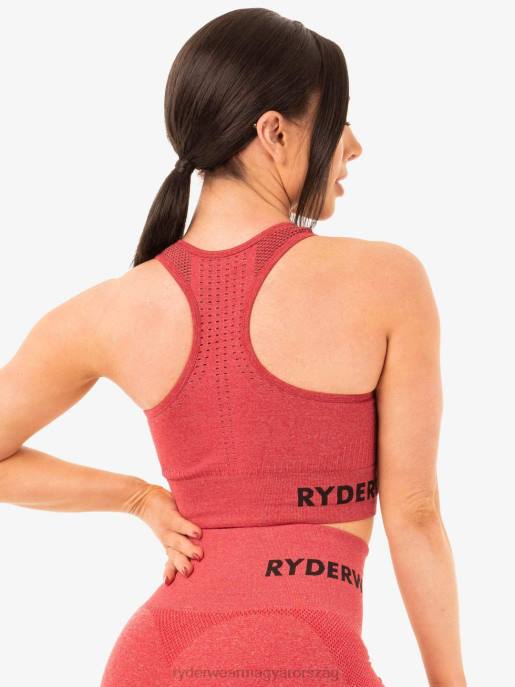 ruházat Ryderwear varrat nélküli kapcsos sportmelltartó cseresznyepiros márga nők B48F486