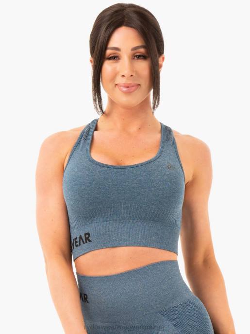 ruházat Ryderwear varrat nélküli kapcsos sportmelltartó kékeszöld márga nők B48F485