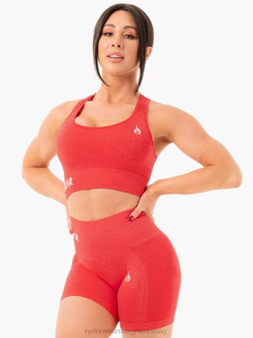ruházat Ryderwear varrat nélküli kapcsos sportmelltartó vörös márga nők B48F469