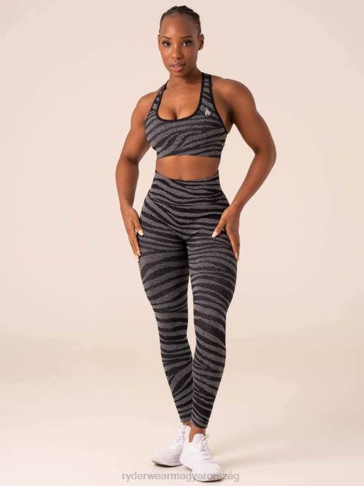 ruházat Ryderwear zebra varrat nélküli sportmelltartó szürke márga/fekete zebra nők B48F203