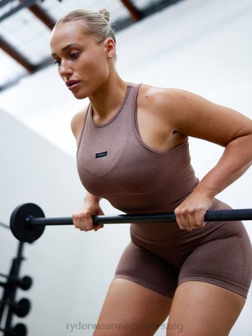 ruházat Ryderwear excel varrat nélküli középhosszú tartály mokkamárga nők B48F879