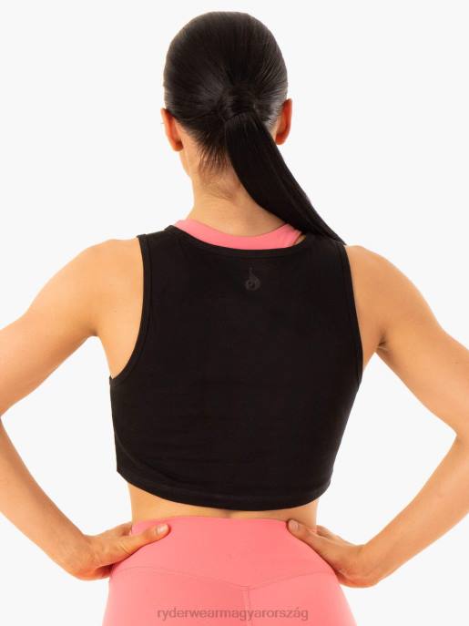 ruházat Ryderwear ismétlés cross over tank fekete nők B48F924