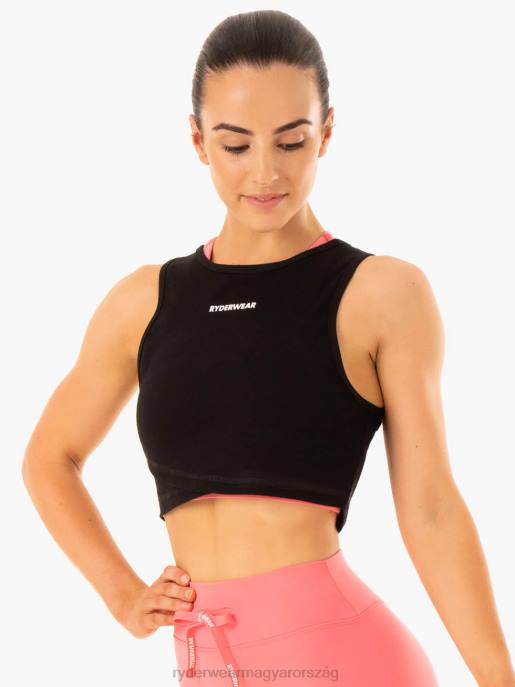 ruházat Ryderwear ismétlés cross over tank fekete nők B48F924
