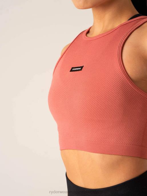 ruházat Ryderwear áramköri borda varrat nélküli tartály poros vörös nők B48F830