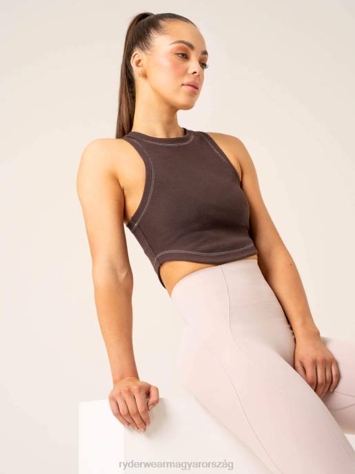 ruházat Ryderwear stride rib tank csokoládé nők B48F767