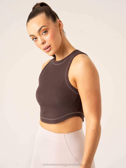 ruházat Ryderwear stride rib tank csokoládé nők B48F767