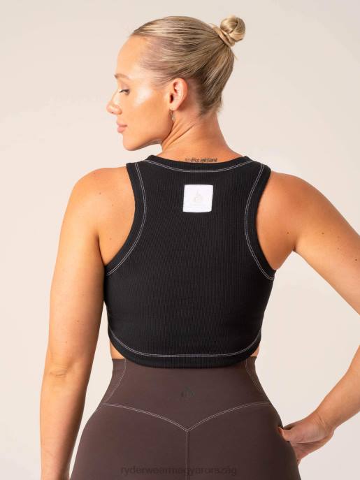 ruházat Ryderwear stride rib tank fekete nők B48F768